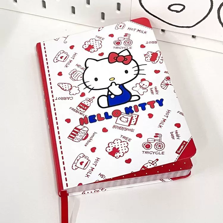 hellokitty笔记本ins高颜值学生可爱少女心硬壳彩页学习记事本子