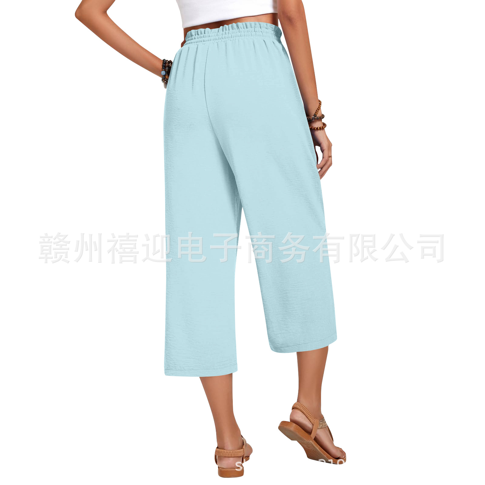 Nine-point pants-light blue