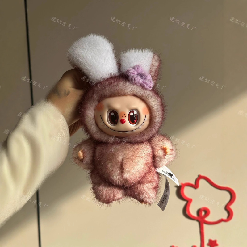 In-Stock Direct Shipment Labubu Doll Vinyl Series Plush Keychain In-Stock Labubu Doll Third Generation Blind Box