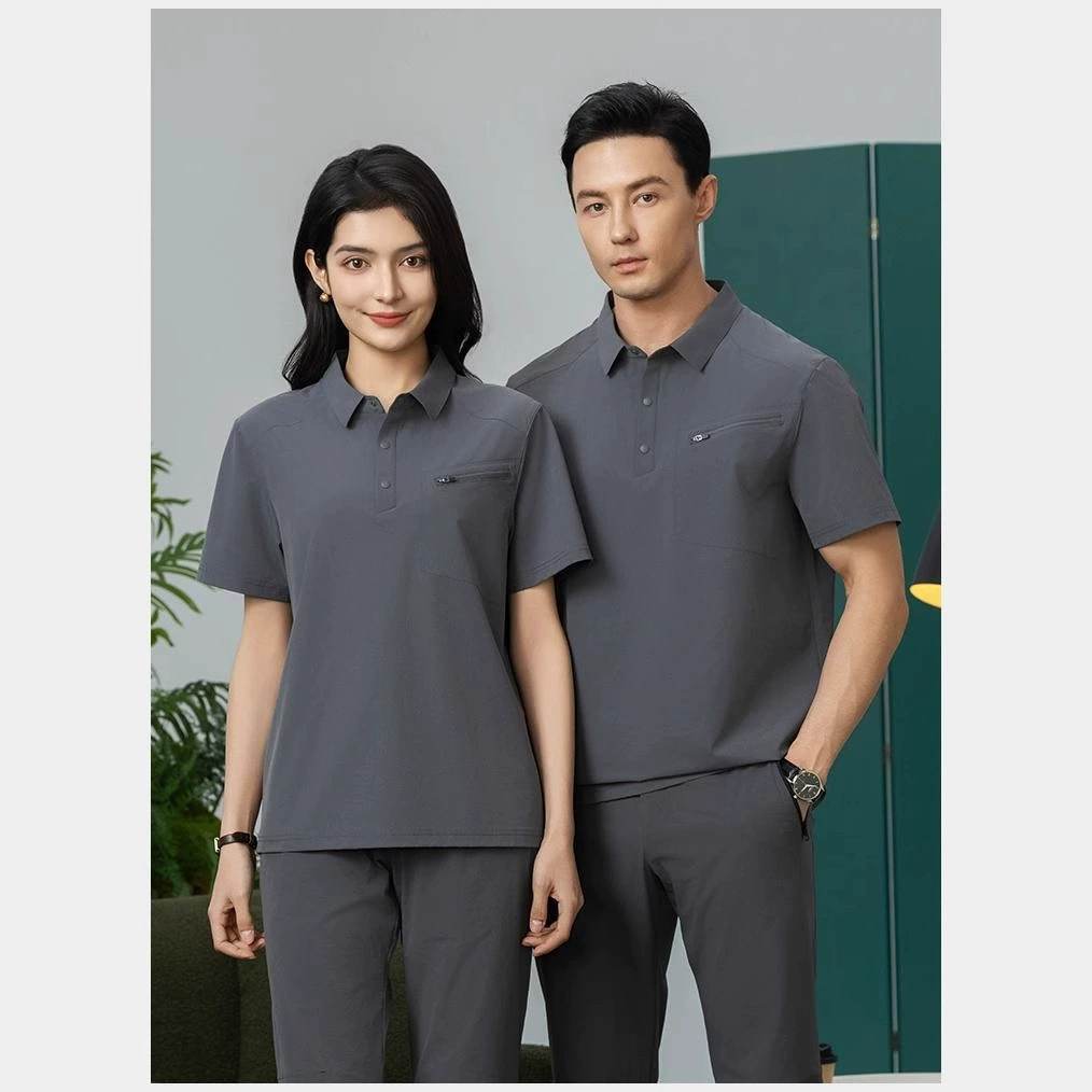 Летняя быстросохнущая футболка с короткими рукавами, рубашка-поло с лацканами, корпоративная рекламная культурная рубашка, групповая рабочая одежда с вышивкой 8089