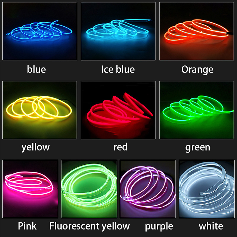 Car atmosphere light car interior led light bar usb atmosphere Cold Light Car modification wiring-free wireless light strip