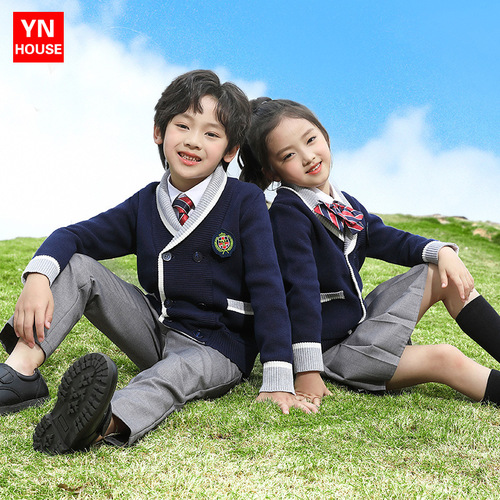 Primary school uniforms, spring and autumn suits, British style kindergarten uniforms, class uniforms, Children's Performance Chorus