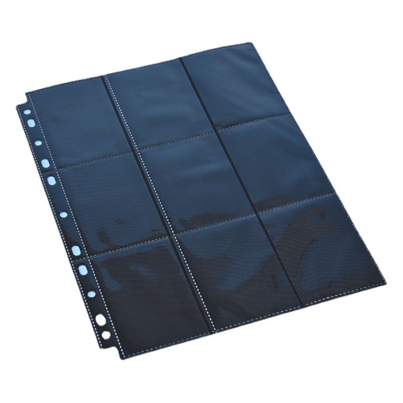 Libro de colección de tarjetas de juego 9-grid libro de almacenamiento de bolsillo transparente álbum de libro Juego King Card Book Page página interior Jiugongge