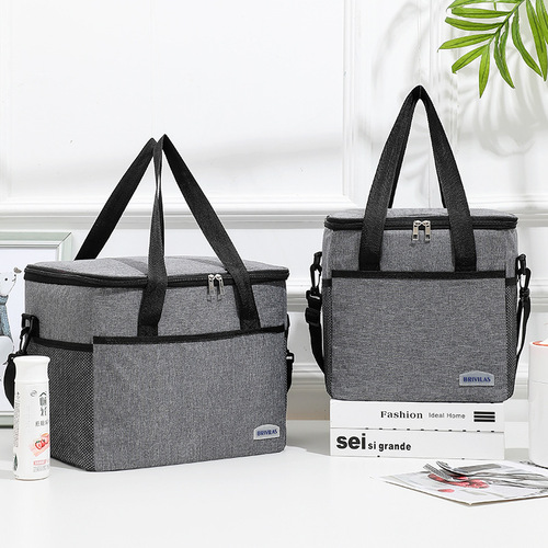 Cross-border hot selling lunch bag extra large capacity insulated bag thickened aluminum foil picnic ice bag square insulated bag