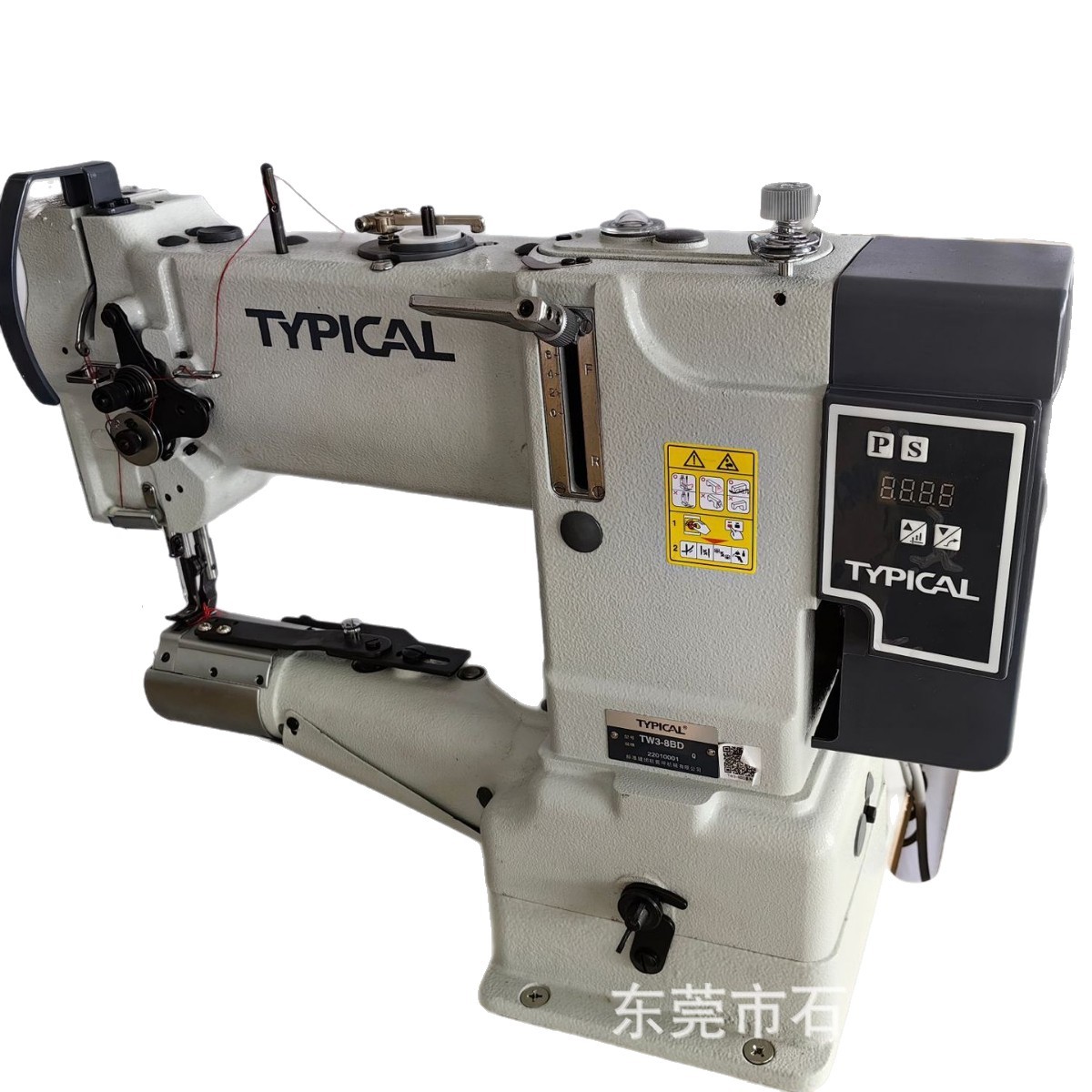 Máquina de coser de cama plana de alta velocidad con alimentación integrada de tubo alto y accionamiento directo TW3-8BD de marca estándar al por mayor para cuero.