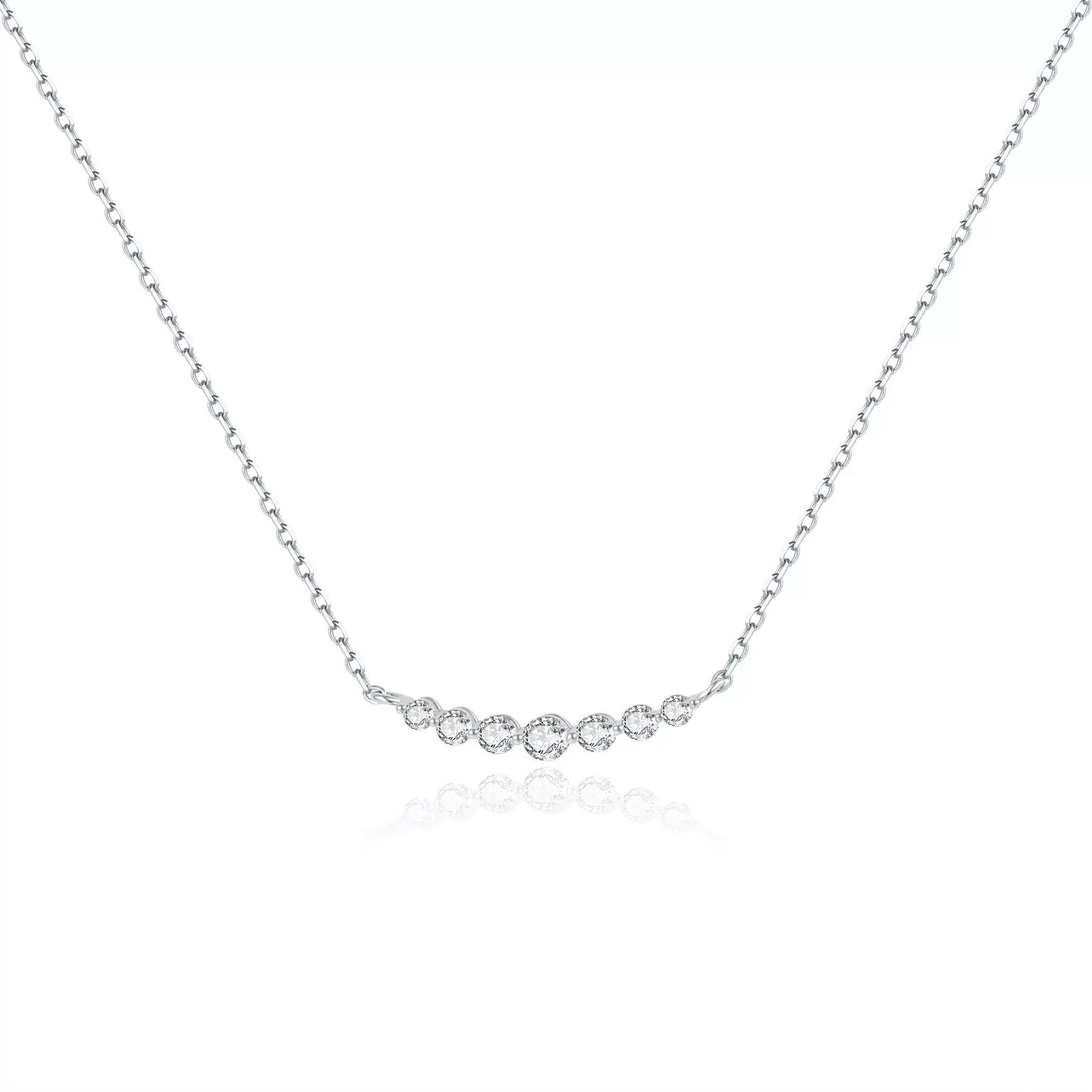 s925纯银莫桑石项链女ins风小众时尚气质高级感锁骨链颈链送女友