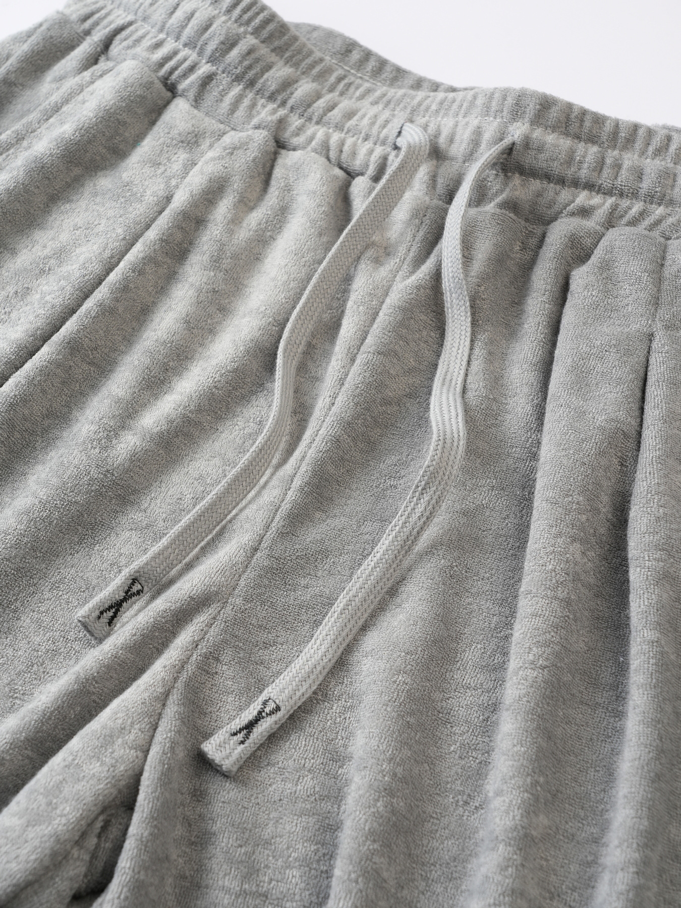 Men's Athletic Terry Cloth Shorts With Drawstring Elastic Waist_voghion.com