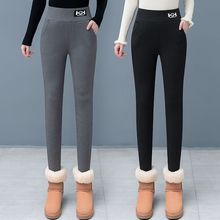 跨境批发羊羔绒打底裤女外穿新爆款冬季加绒加厚保暖裤棉裤紧身裤