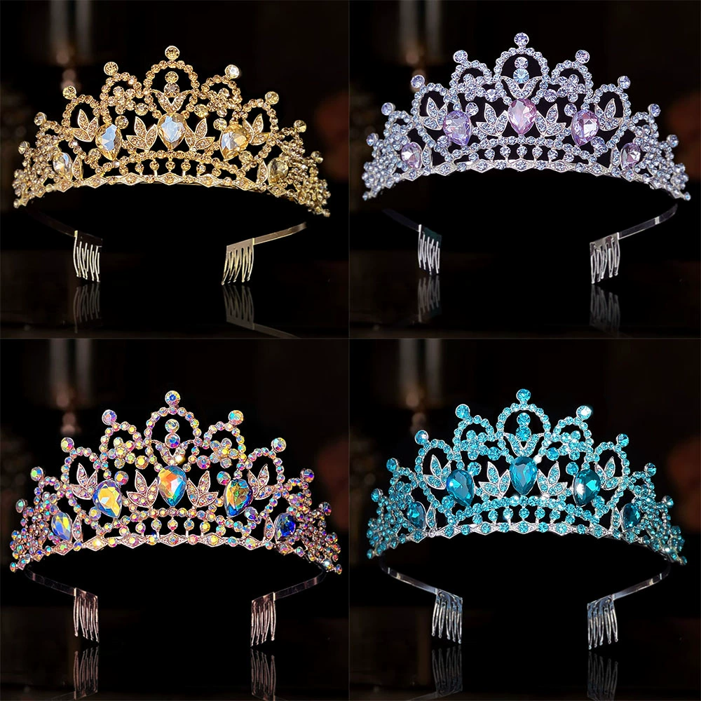 Диадема с rhinestones для невесты, аксессуар для волос, корона, оптом, стиль высшего качества, европейский стиль