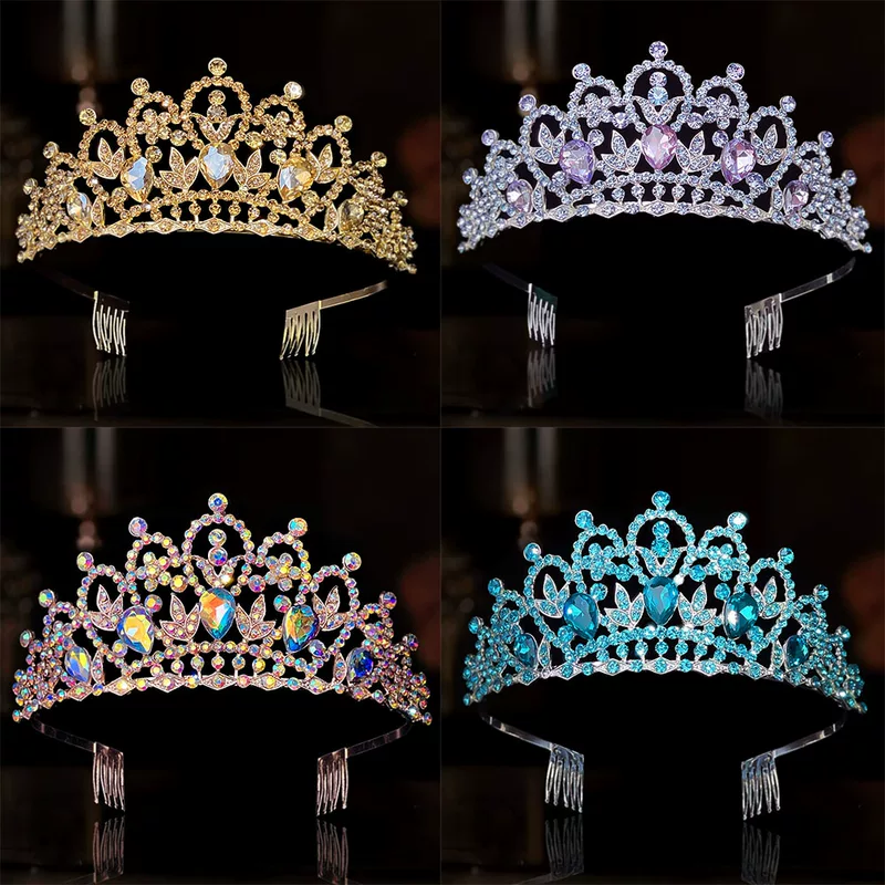 Диадема с rhinestones для невесты, аксессуар для волос, корона, оптом, стиль высшего качества, европейский стиль