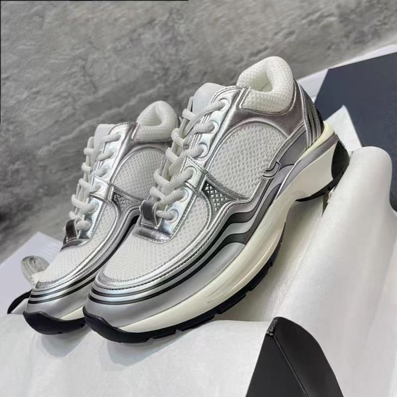 Silver Horn King Dad Shoes 25 C Leather Mesh Patchwork Height-Increasing Breathable Casual Sneakers for Women Puma Retro Silver Horn King Dad Shoes 25 C Leather Mesh Patchwork Height-Increasing Breathable Casual Sneakers for Women Puma Retro