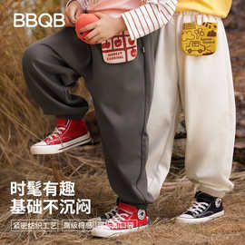 BBQB儿童裤子秋装女童打底衫休闲裤男童t恤长袖运动裤宝宝裤子