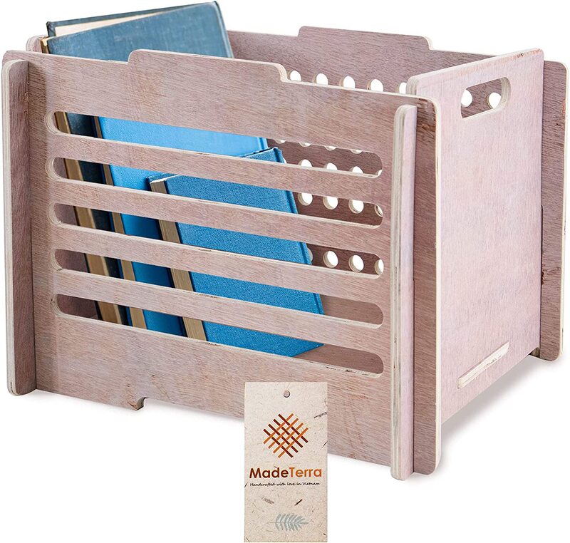 Stackable storage box plywood wooden box fully assembled display rack simple storage box storage basket