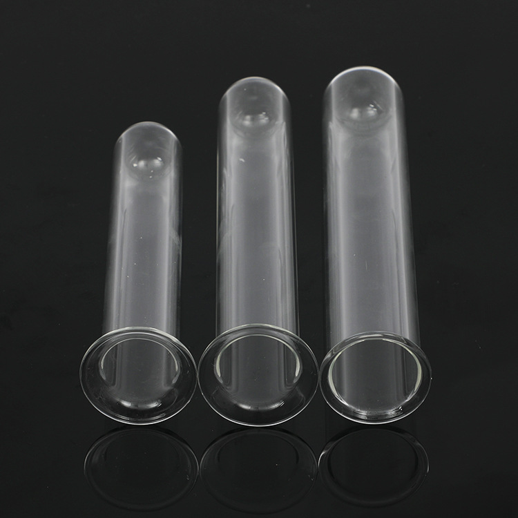 卓峰厂家翻口玻璃试管 管径27翻边35高度150/180mm水培试管插花管