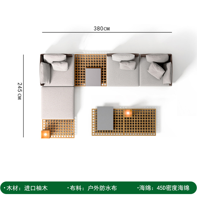 Combinación de sofá al aire libre Villa patio jardín ocio Silla de ratán diseñador modelo habitación al aire libre balcón muebles de ratán