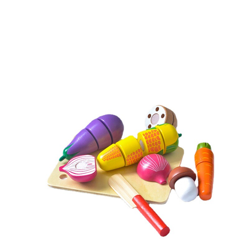 Juguete educativo de madera para cortar verduras para niños pequeños, juego para padres e hijos de 2 a 3 años, regalo de cocina para las fiestas.