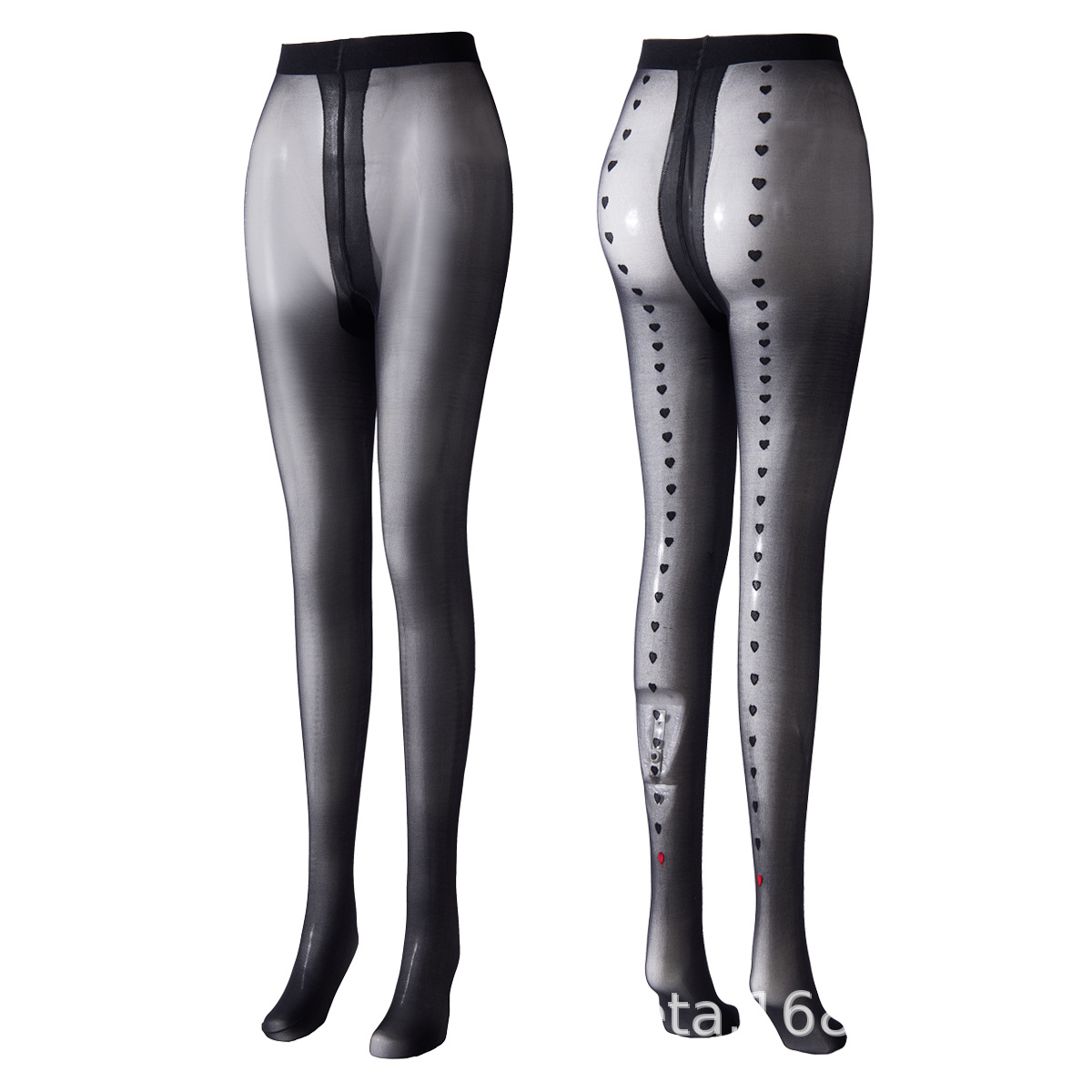 Fashion jacquard black silk shrimp line sexy love element letter back line net stockings plaid leopard silk stockings cross-border socks