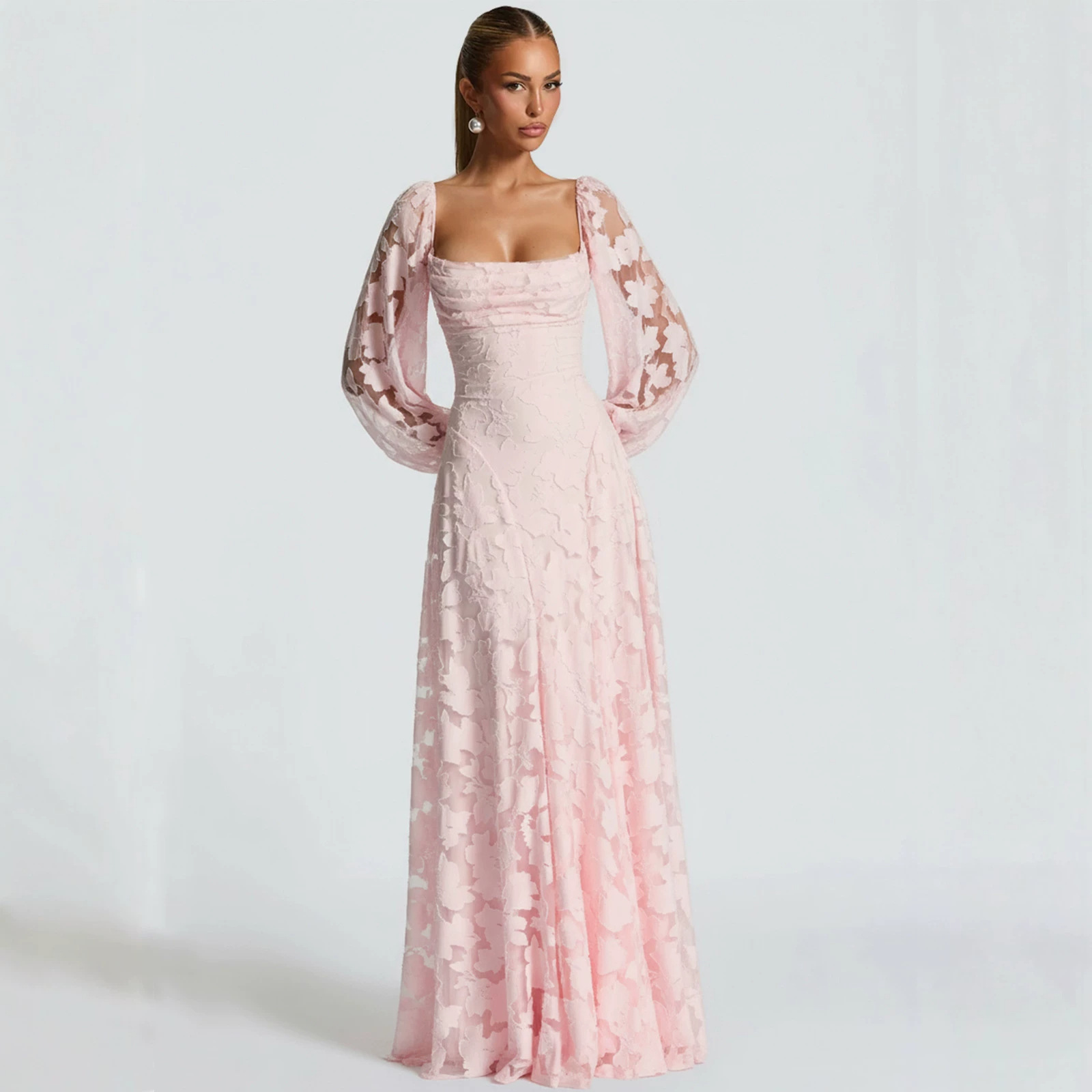 Evening Dress on Aliexpress: Pink Sexy High-End Backless Slim-Fit Elegant Long Ball Gown