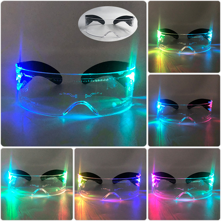 Tecnología LED máscara de mitad de cara colorido doble control modelado de moda fiesta Bungee LED props acrílicos