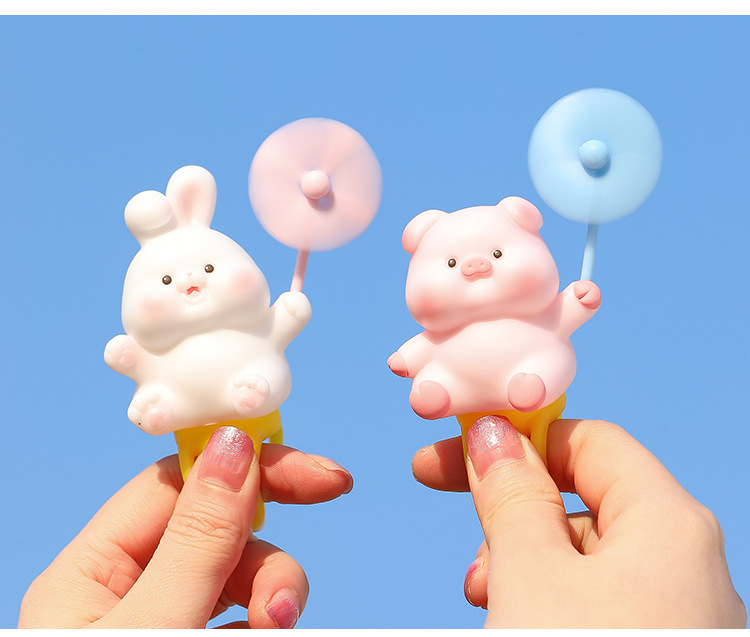 New doodle Windmill Park creative strap cute windmill doll electric battery car bicycle decorations