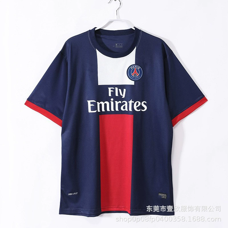 Парижский ретро классический популярный футболка с короткими рукавами Mbappe Neymar Messi Dembele Vitinha Douai