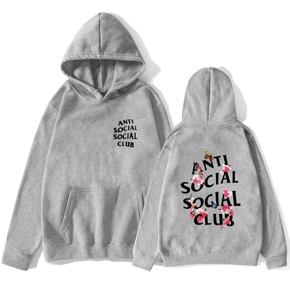 2023 Модная брендовая Толстовка ANTISOCIA Толстовка с капюшоном и буквенным принтом Мужская трансграничная Толстовка большого размера
