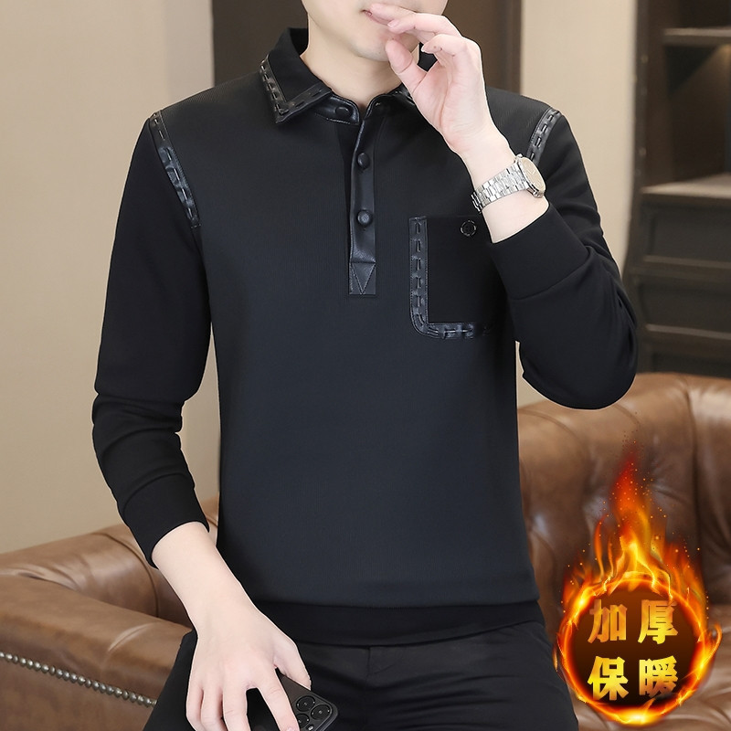 Winter Adidas--Autumn and Winter Light Luxury European Version Thickened Sweatshirt Men's Trendy Fashion Design Top Group 1 Cross-Border