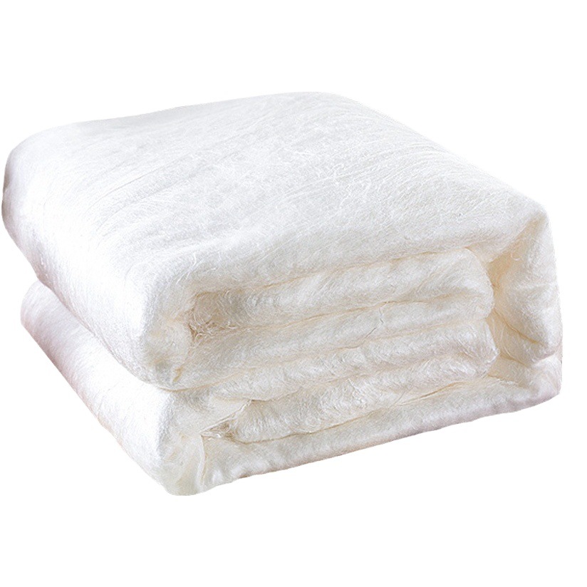 Tongxiang Shuanggong silk quilt 100% handmade mulberry silk bare quilt core cocoon raw material semi-finished quilt wholesale