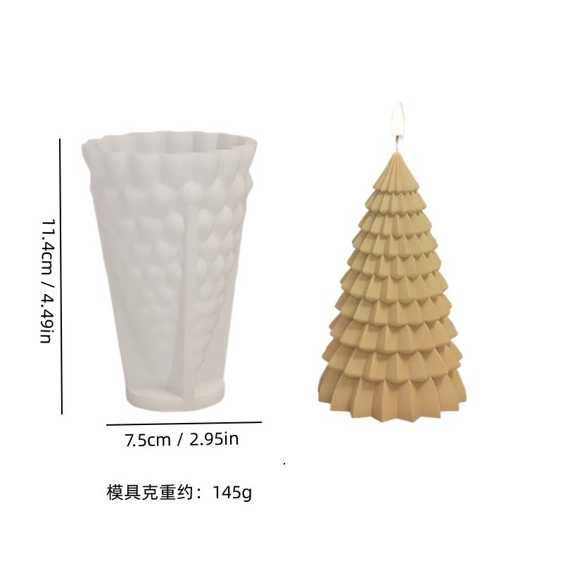 现货圣诞树系列蜡烛硅胶模具 DIY 石膏肥皂树脂慕斯蛋糕装饰摆件|undefined