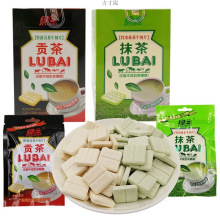 绿白抹茶味奶片牛奶片干吃奶片网红零食休闲儿童零食糖果22克工厂