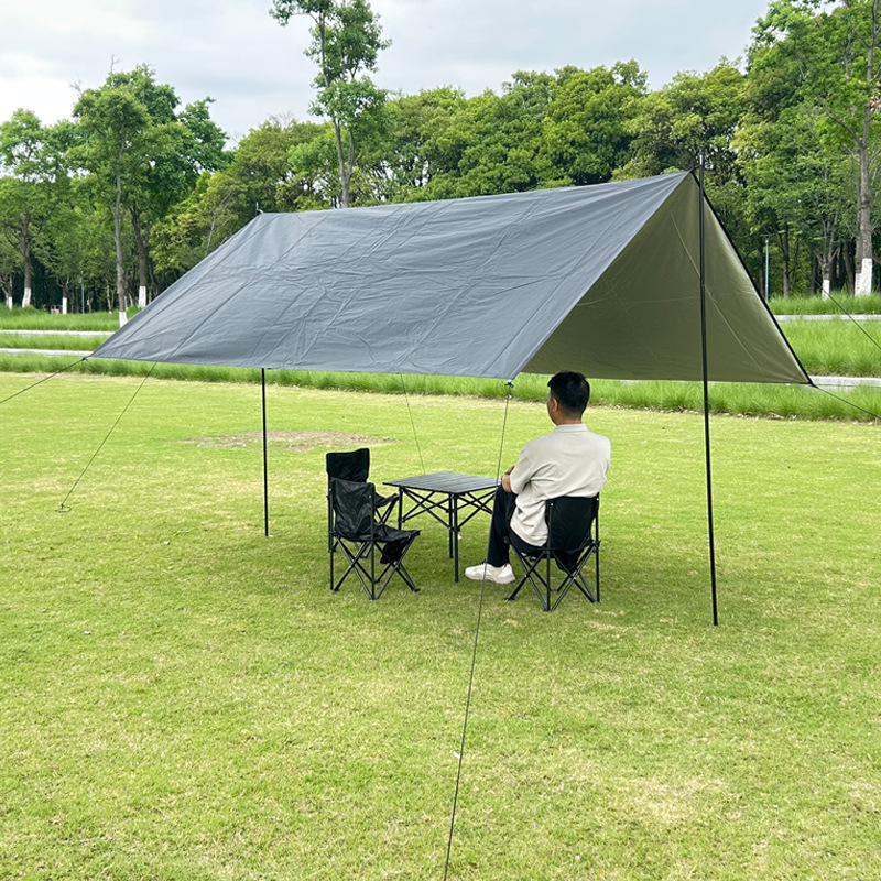 Outdoor Canopy Tent Camping Sunshade Tarp Folding Portable Large Canopy for 4-8 People
