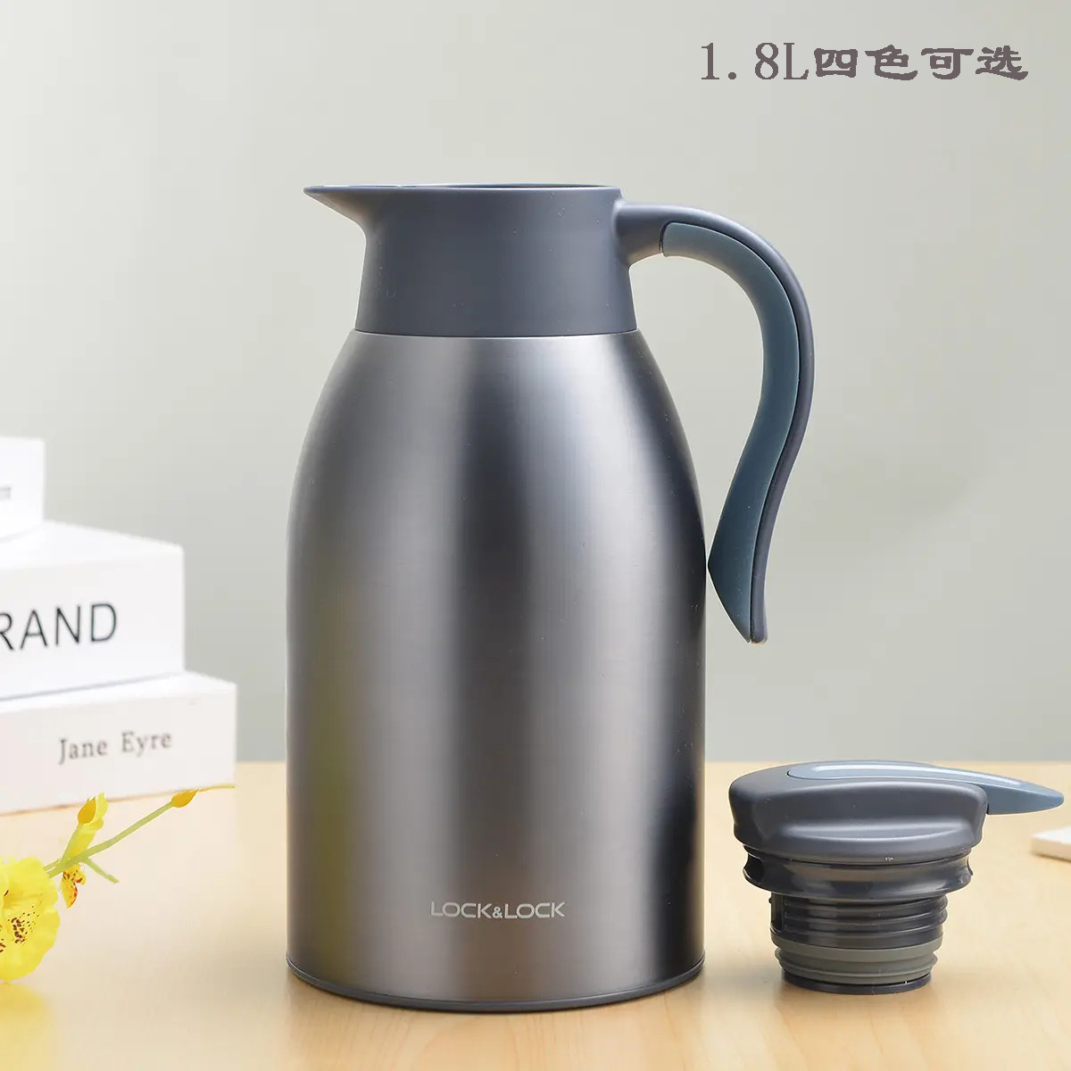 乐扣保温壶1.8L妙趣咖啡壶304不锈钢家用商用办公保温水壶LHC1463|ru