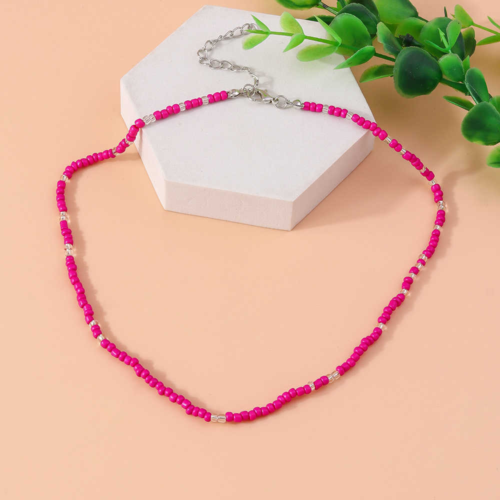 10g Weight Necklace Classification Resin Chain Material Beaded Chain Chain Type 1 Piece Quantity Holiday, Daily Occasion Plastic, Resin Material Round Pattern Spring&Summer Season Women's Gender Sweet Style Sweet Round Plastic Resin Beaded Chain Beaded Necklaces Wholesale 3