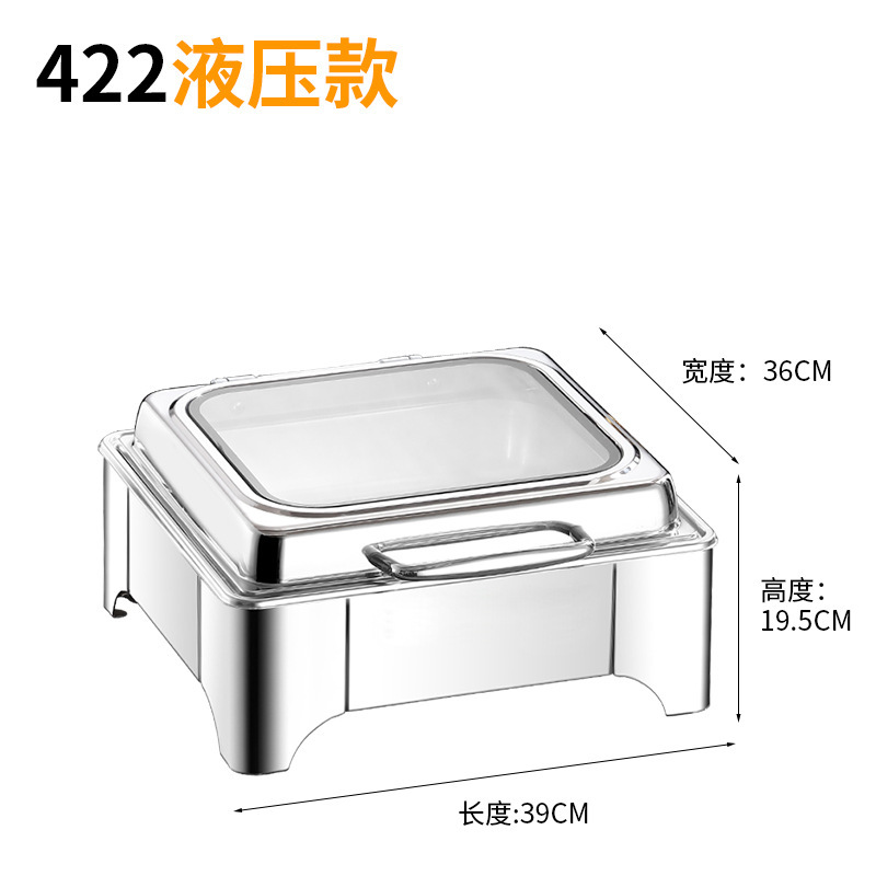 新款不锈钢自助餐炉商用可视液压翻盖保温加热酒店餐具餐炉批发|undefined