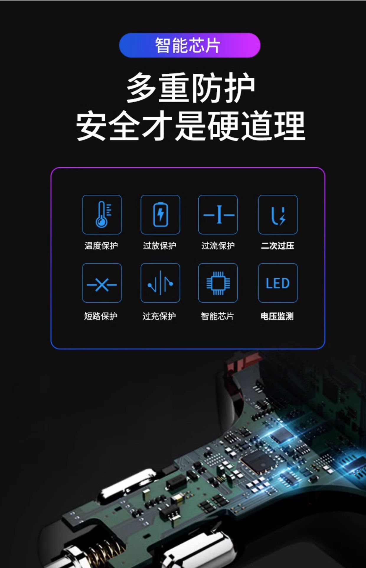 Suitable for Car Charger Bluetooth Mp3 Player Car Super Fast Charging Cigarette Lighter Conversion Plug USB One