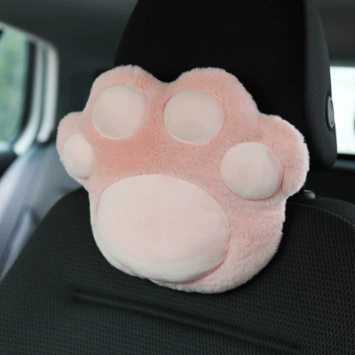 Seat cushion, seat cover, Creative Cat Claw Comfortable and Warm - cat-claw-pink-headrest