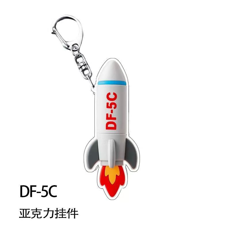 Prosperidad y prosperidad-Dongfeng 5C / 61 llavero plano acrílico alcance de golpe creativo que cubre el mundo de alto valor facial image 4