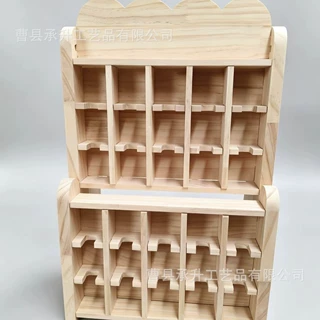 木制冰箱贴收纳架多格动漫卡片分隔板多层展示架儿童卡片整理架