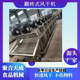 商用果冻沥水风干线全自动翻转式强流风干机苹果柑橘清洗风干线