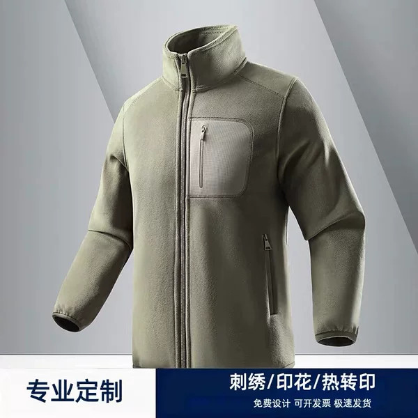 Wholesale High-Quality Fleece-Lined Thickened Stand-Up Collar Warm Jacket with Zipper and Fleece Lining, Same Style as Niaojia