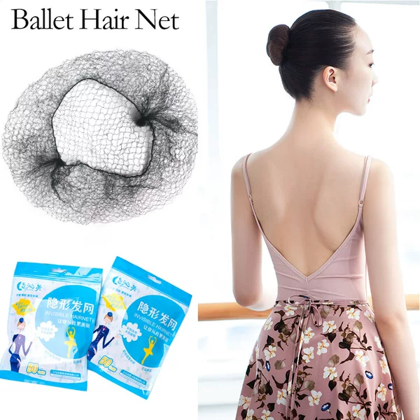 Qinmei Ballet Invisible Hair Net Ultra-fine Elastic Black Professional Net Bag Special Dancing Hair Tool