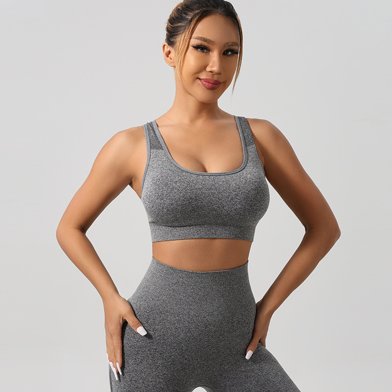 ropa interior deportiva transfronteriza mangas cortas pantalones cortos pantalones largos set mujer antichoque correr de alta intensidad yoga acondicionamiento físico espalda image 44