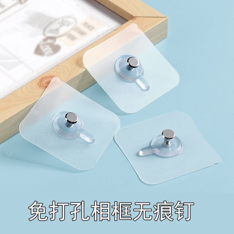Pegatinas de tornillo sin perforaciones pegatinas de uñas de pared pegatinas de marco de fotos sin costuras fuertes marco de fotos estante gancho sin clavos gancho pegajoso al por mayor