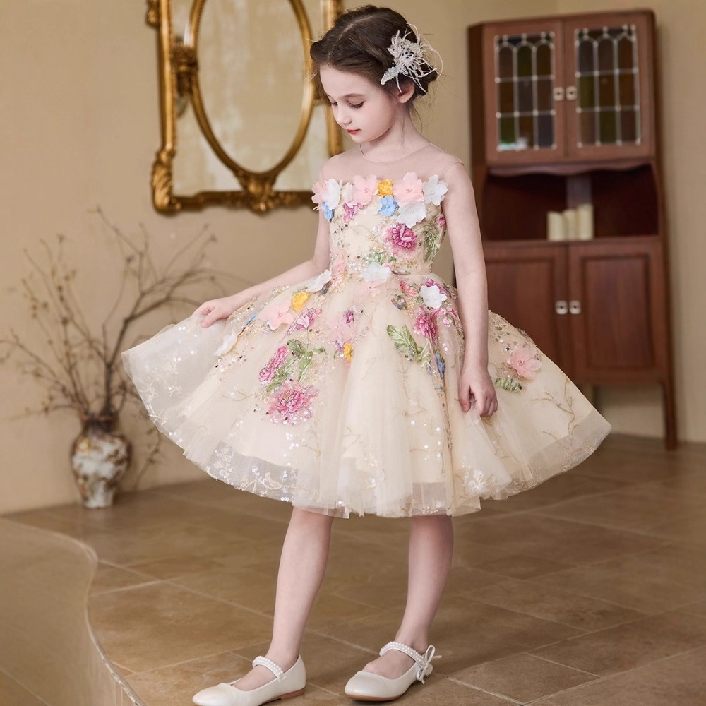 Dress, fairy small princess costume, piano, children's suit, Birthday gift 4