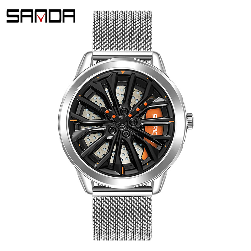 1063 메쉬 벨트 실버