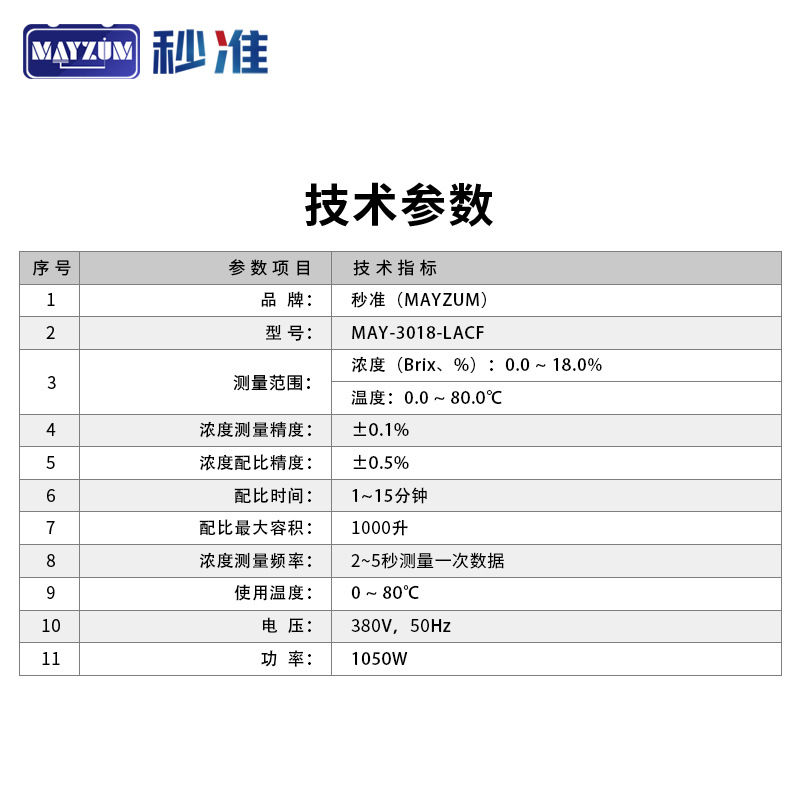 MAYZUM(׼MAY-3018LACFҺŨ̽Զ