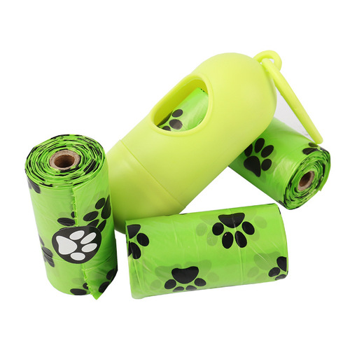 Foreign trade pet waste bags, biodegradable single roll grabber bags, dog poop bags, Amazon dog waste bags, pet grabber