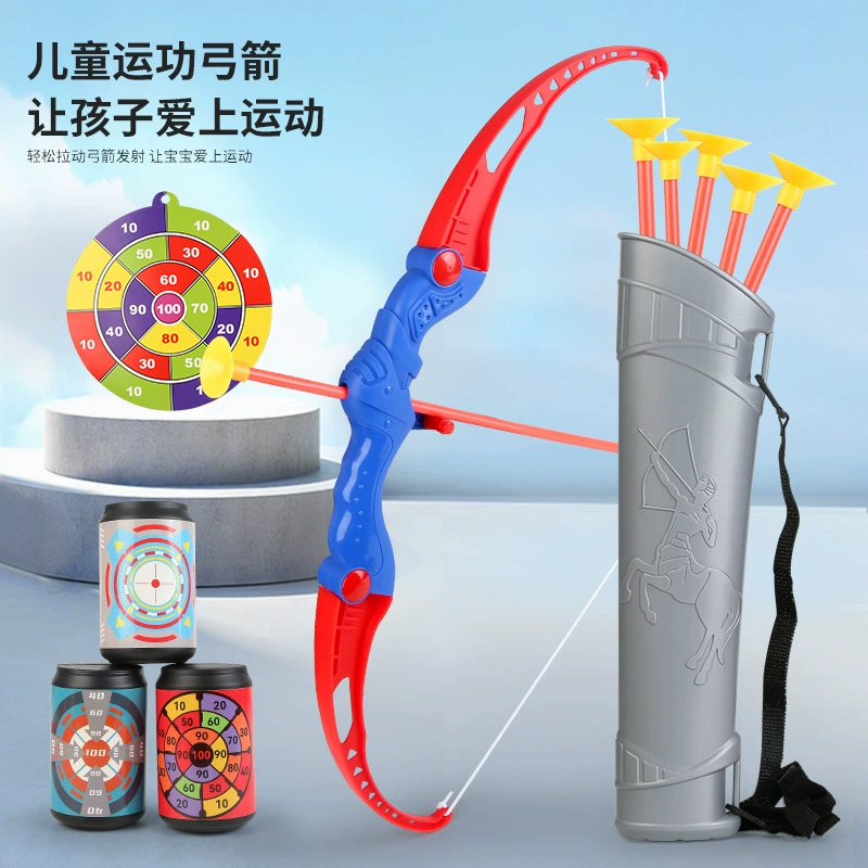Children's toy, bow and arrows for boys, travel set, archery