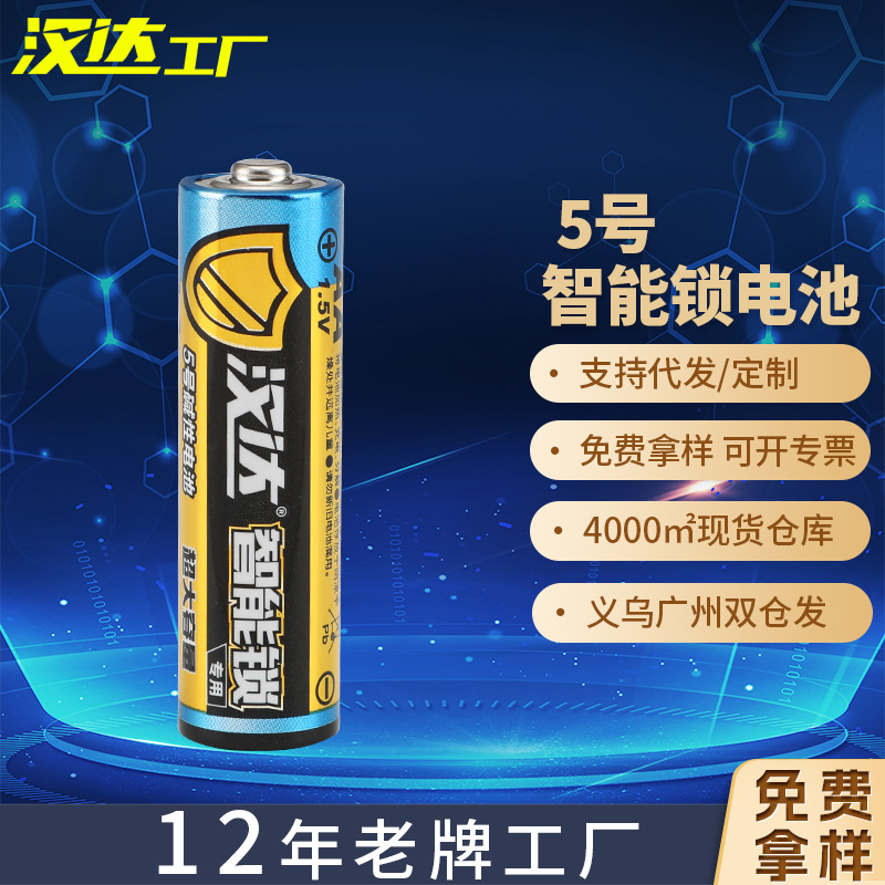 批发5号碱性干电池 AA密码指纹锁智能门锁专用1.5V 五号干电池