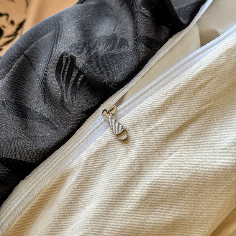 Vintage påslakanset i bomull med spets i nordisk boho stil_voghion.com